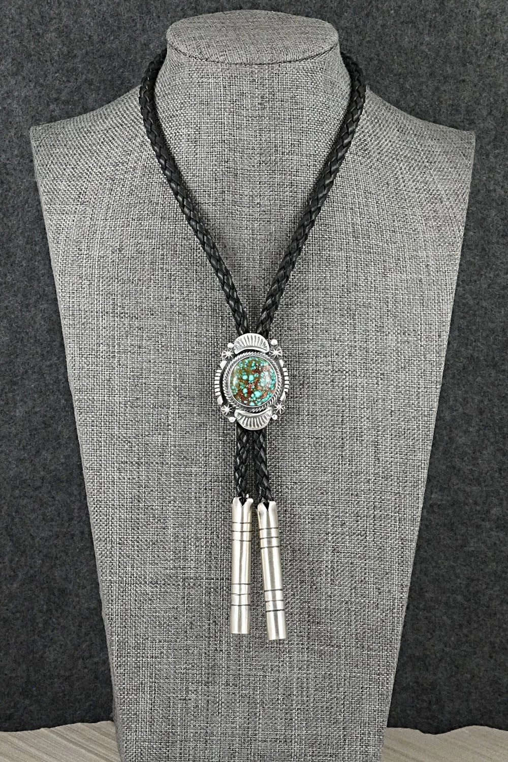 Turquoise & Sterling Silver Bolo Tie - Bob Becenti