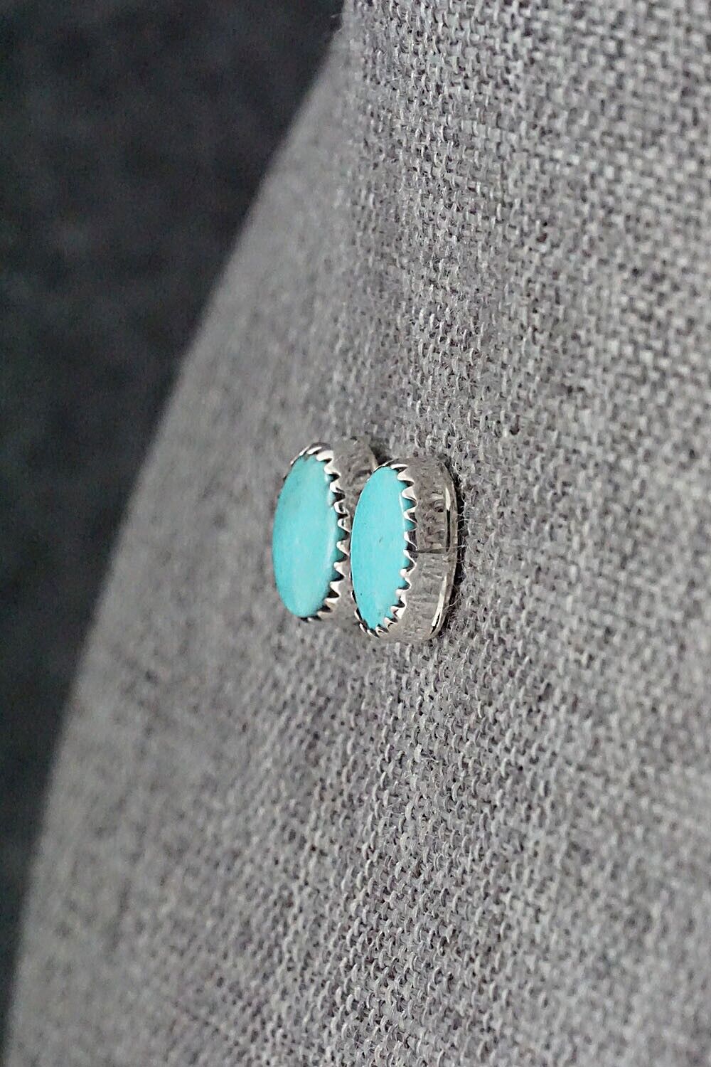 Turquoise & Sterling Silver Earrings - Theresa Smith