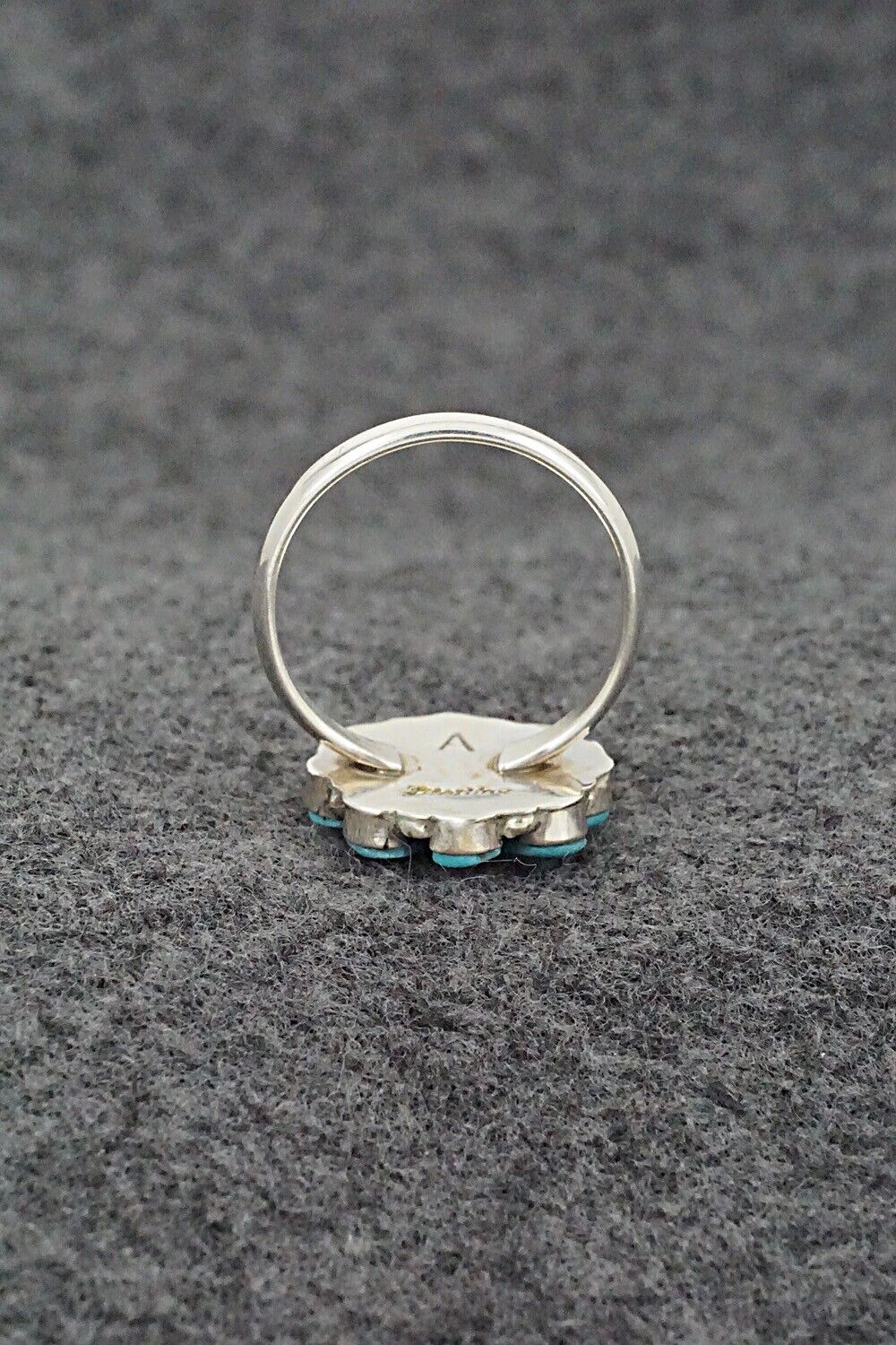 Turquoise & Sterling Silver Ring - Rose Kanteena - Size 8