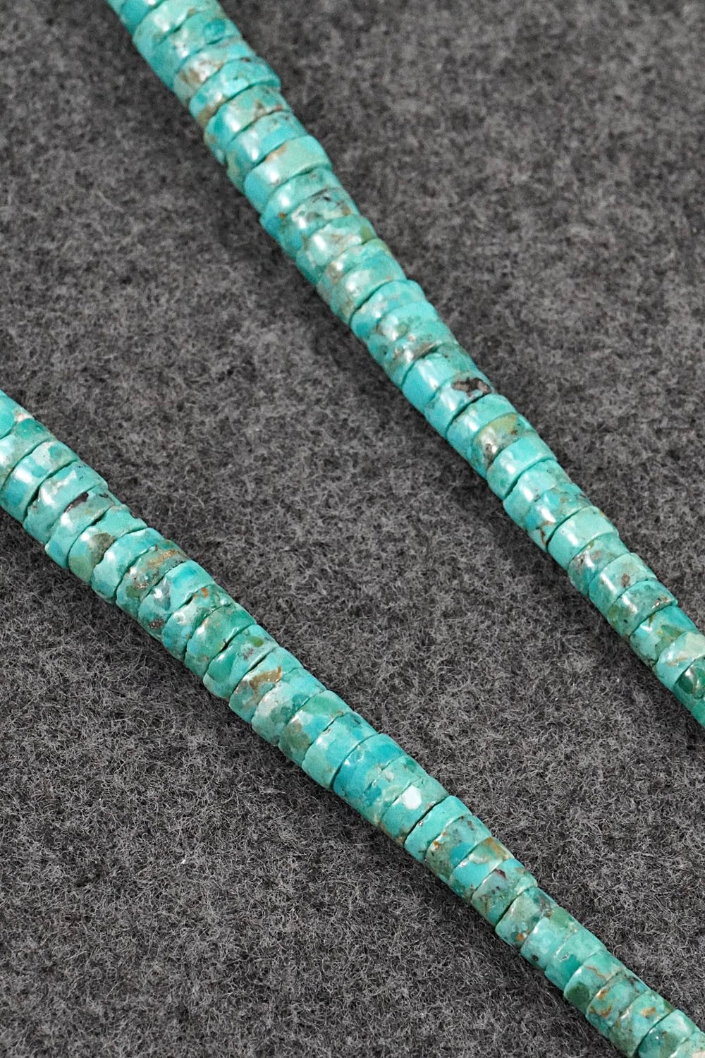 Turquoise & Sterling Silver Necklace 18" - Doreen Jake