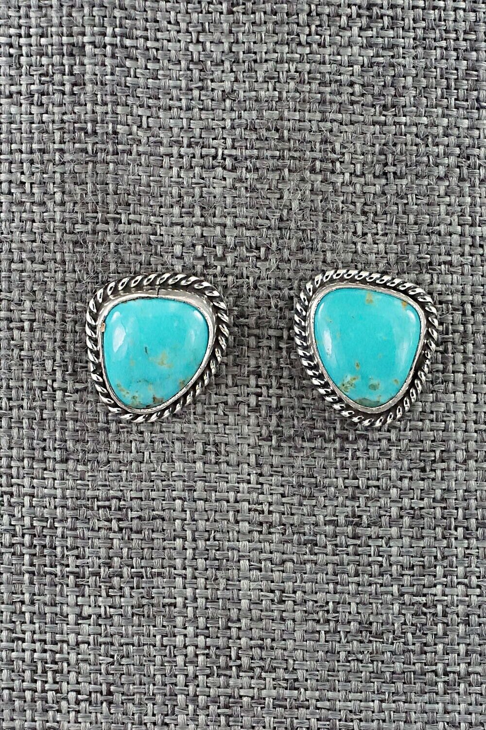 Turquoise & Sterling Silver Earrings - Marco Begaye