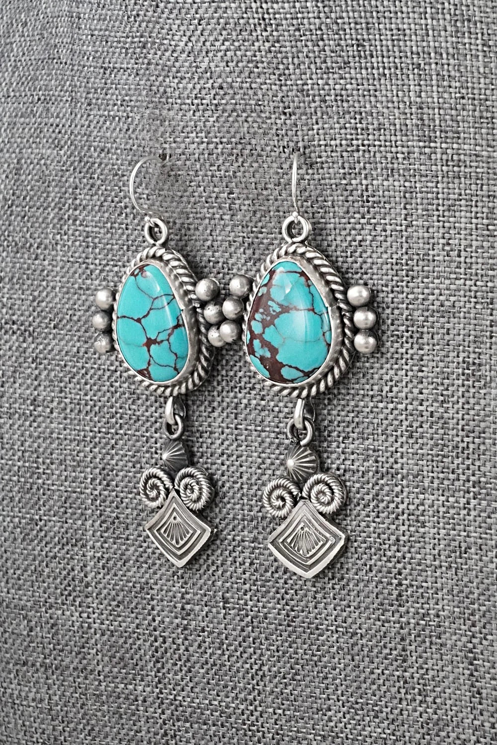 Turquoise & Sterling Silver Earrings - Michael Calladitto