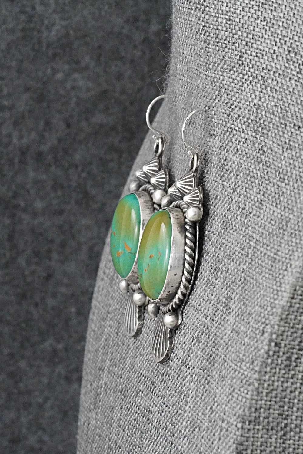 Turquoise & Sterling Silver Earrings - Michael Calladitto