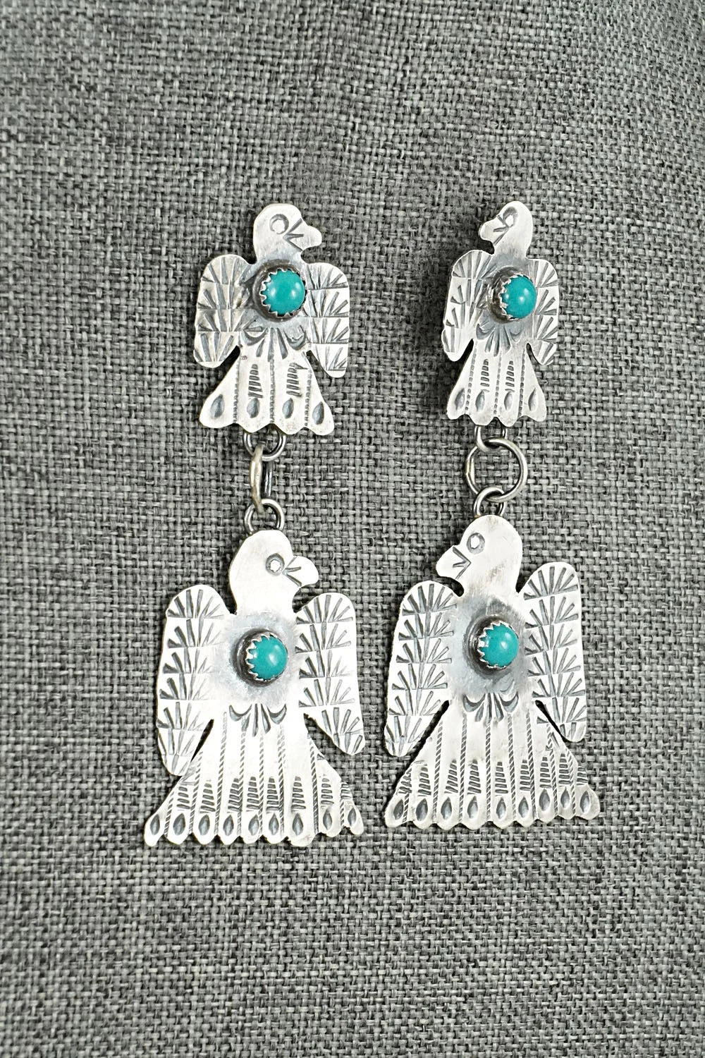 Turquoise & Sterling Silver Earrings - Gabrielle Yazzie