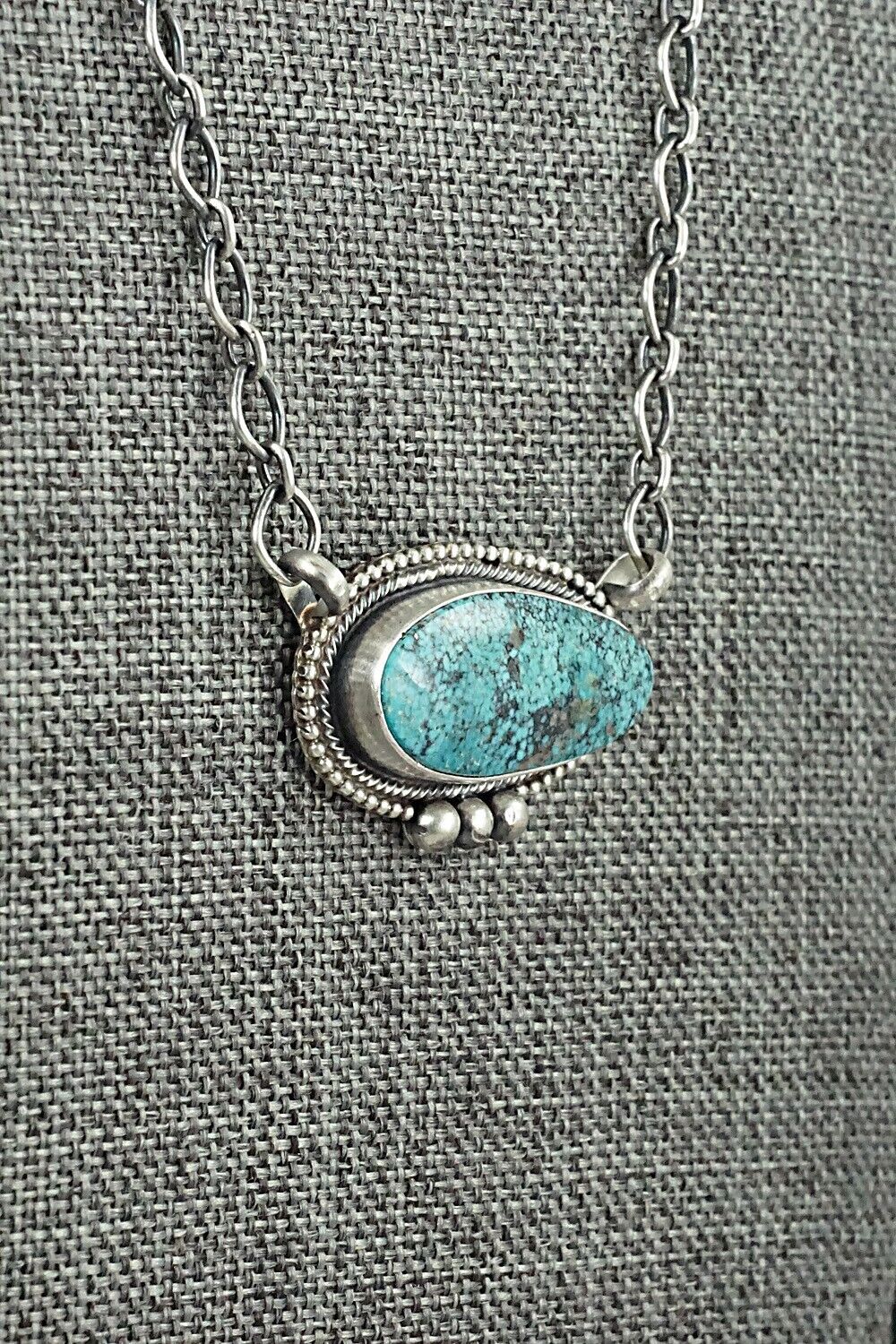 Turquoise & Sterling Silver Necklace - Kathleen Livingston