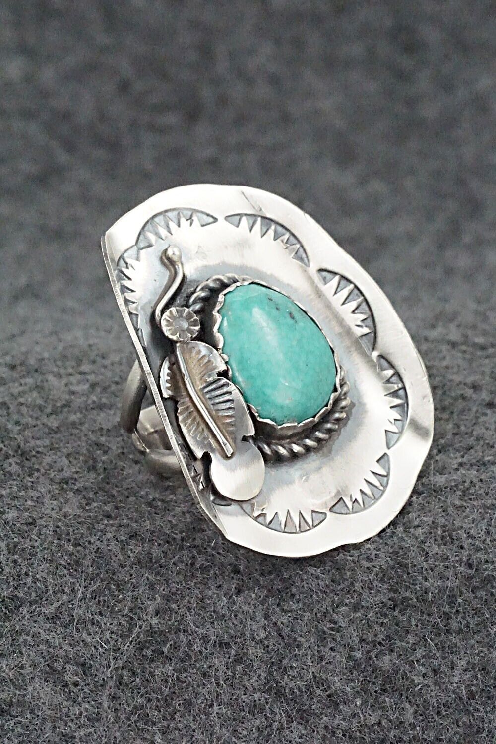 Turquoise & Sterling Silver Ring - Tim Yazzie - Size 6.5