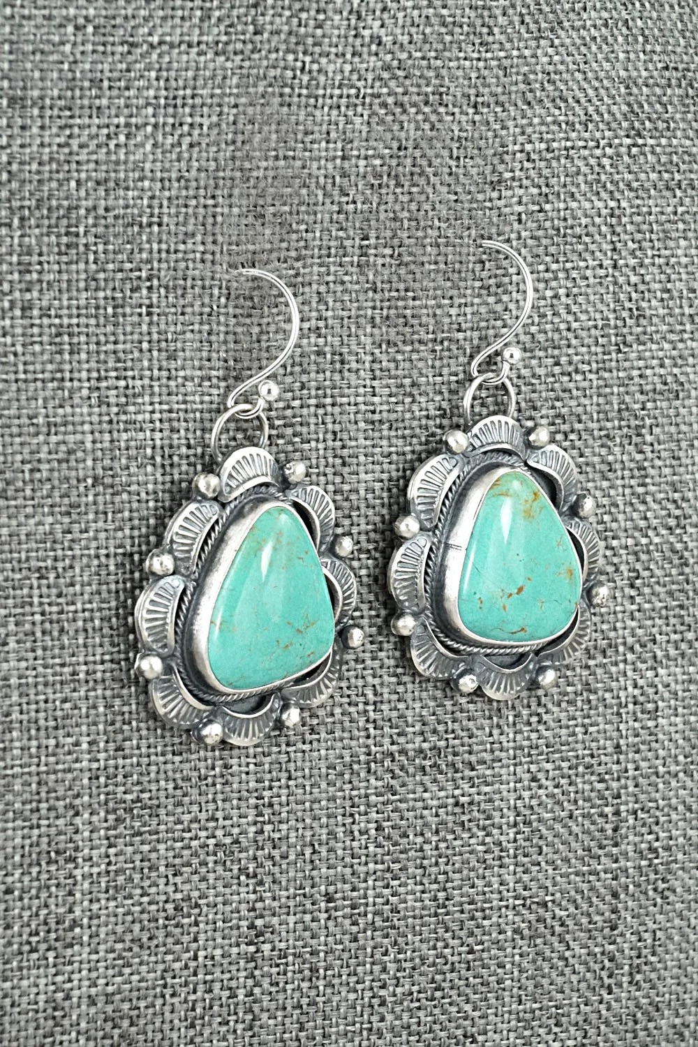 Turquoise & Sterling Silver Earrings - Jackson Hoskie