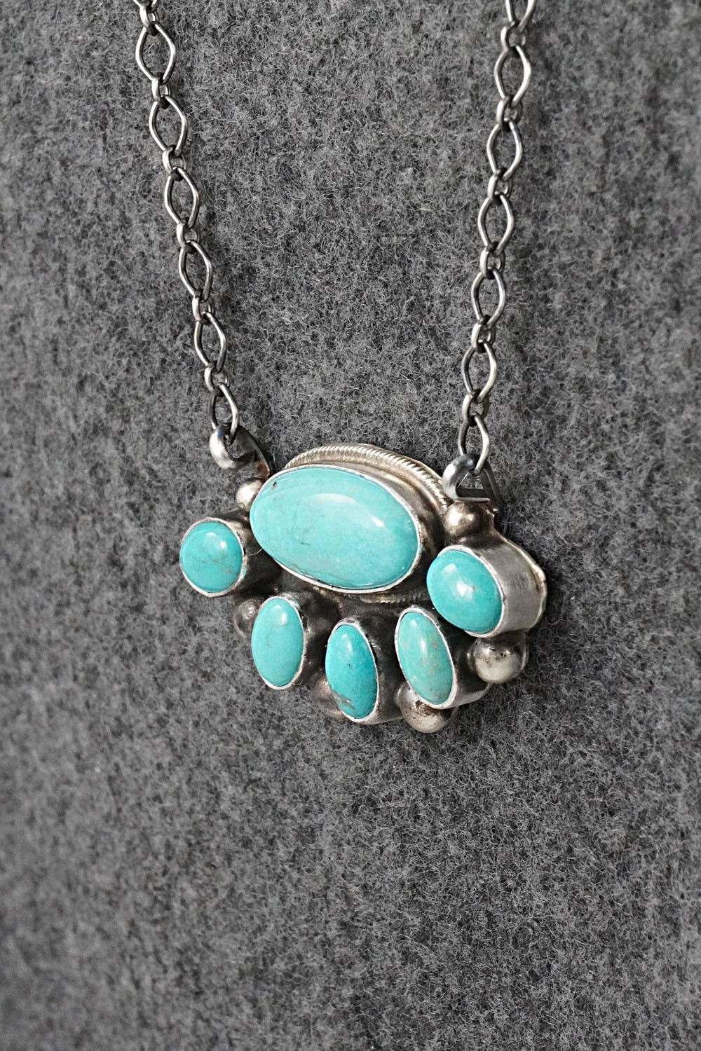 Turquoise & Sterling Silver Necklace - Kathleen Livingston
