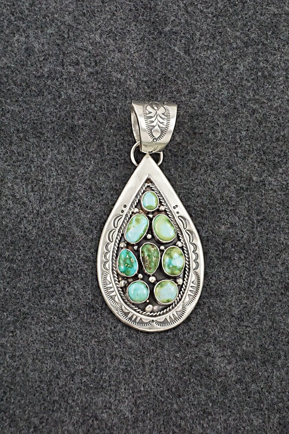 Turquoise & Sterling Silver Pendant - Samuel Yellowhair