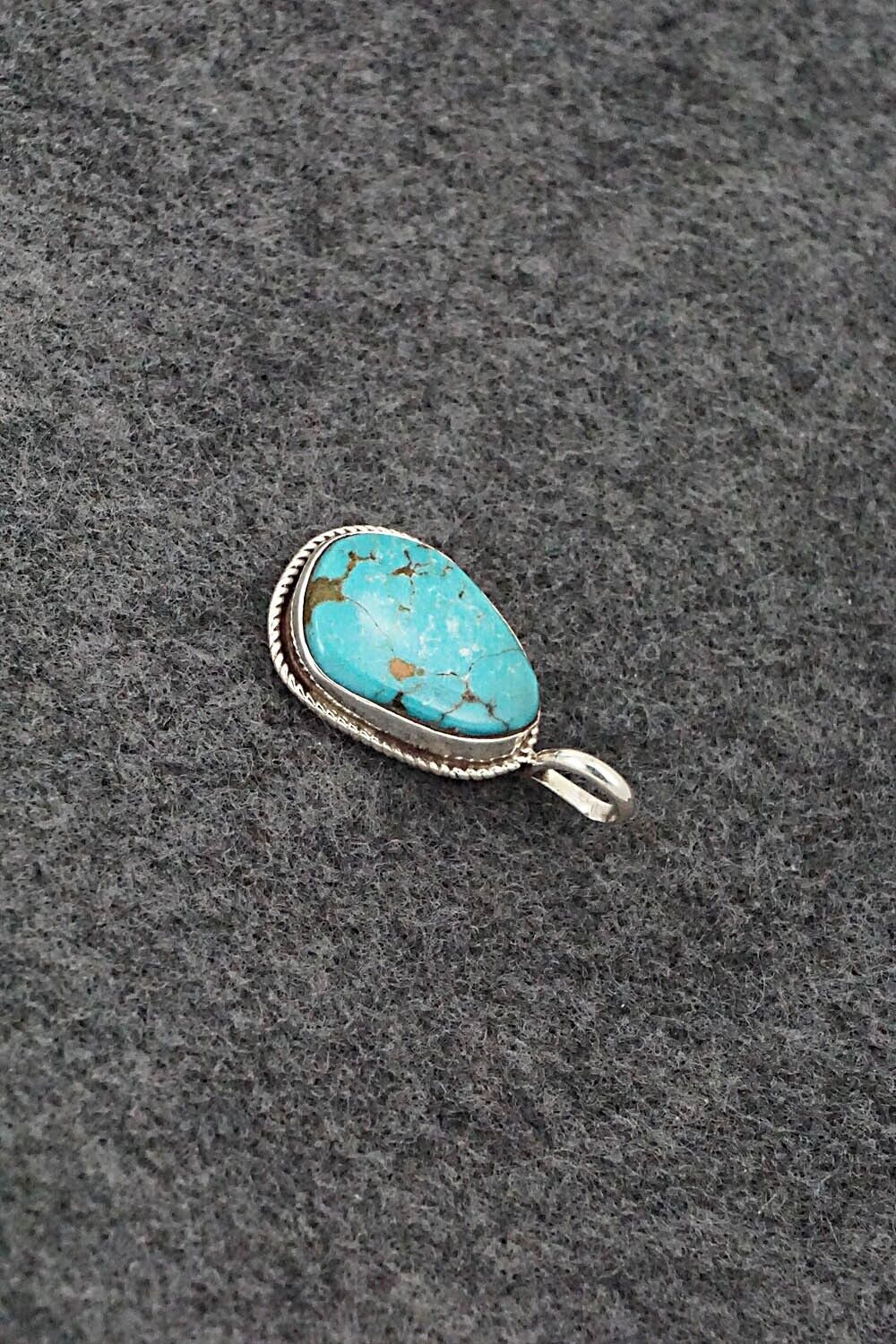 Turquoise & Sterling Silver Pendant - Ernest Hawthorne