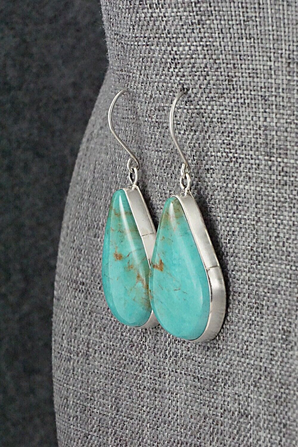 Turquoise & Sterling Silver Earrings - Rena Begay