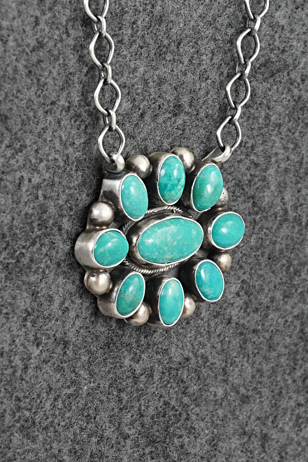 Turquoise & Sterling Silver Necklace - Kathleen Livingston