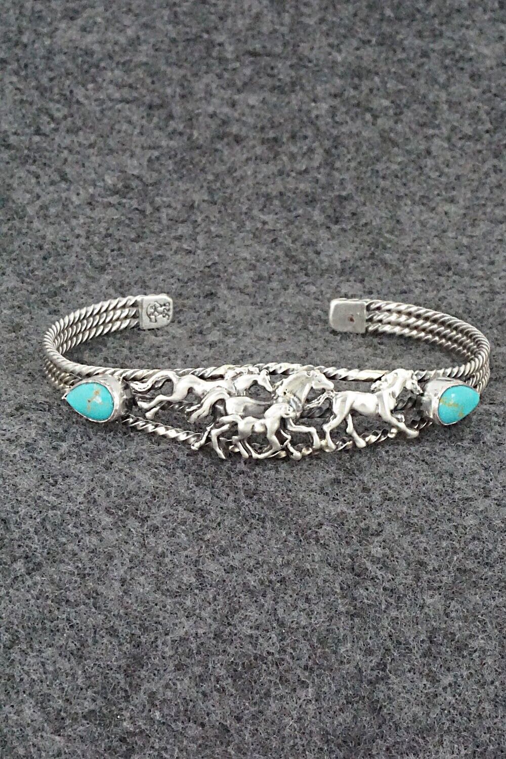 Turquoise & Sterling Silver Bracelet - Bobby Platero