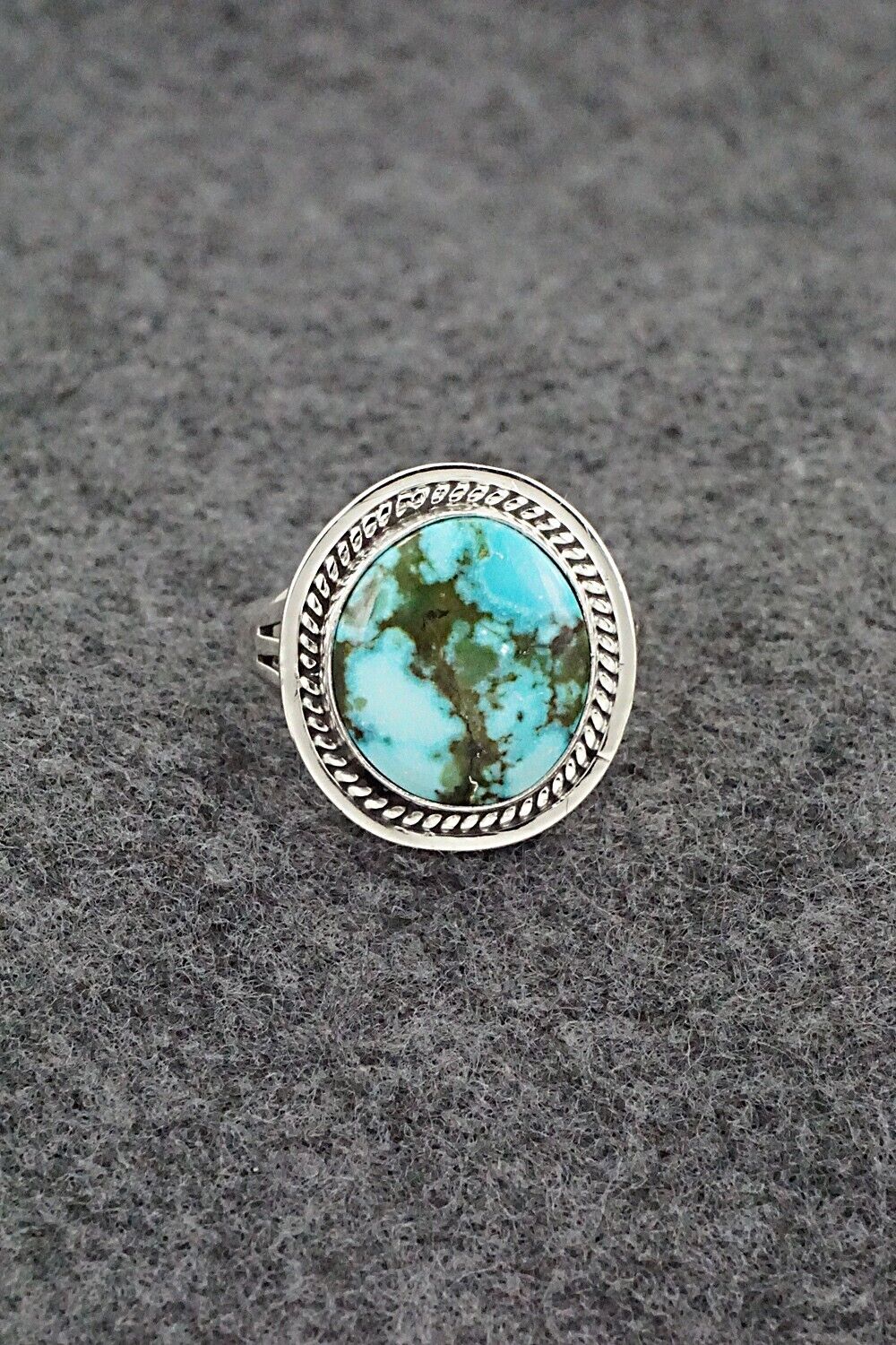 Turquoise & Sterling Silver Ring - Daniel Benally - Size 8.75