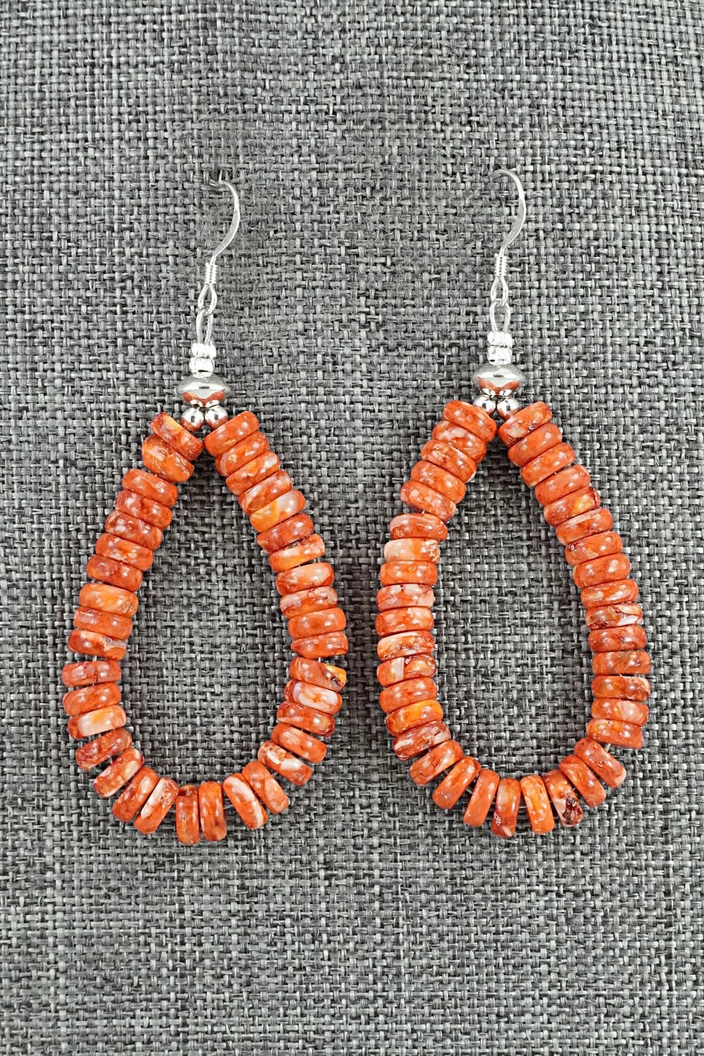 Spiny Oyster & Sterling Silver Earrings - Louise Joe