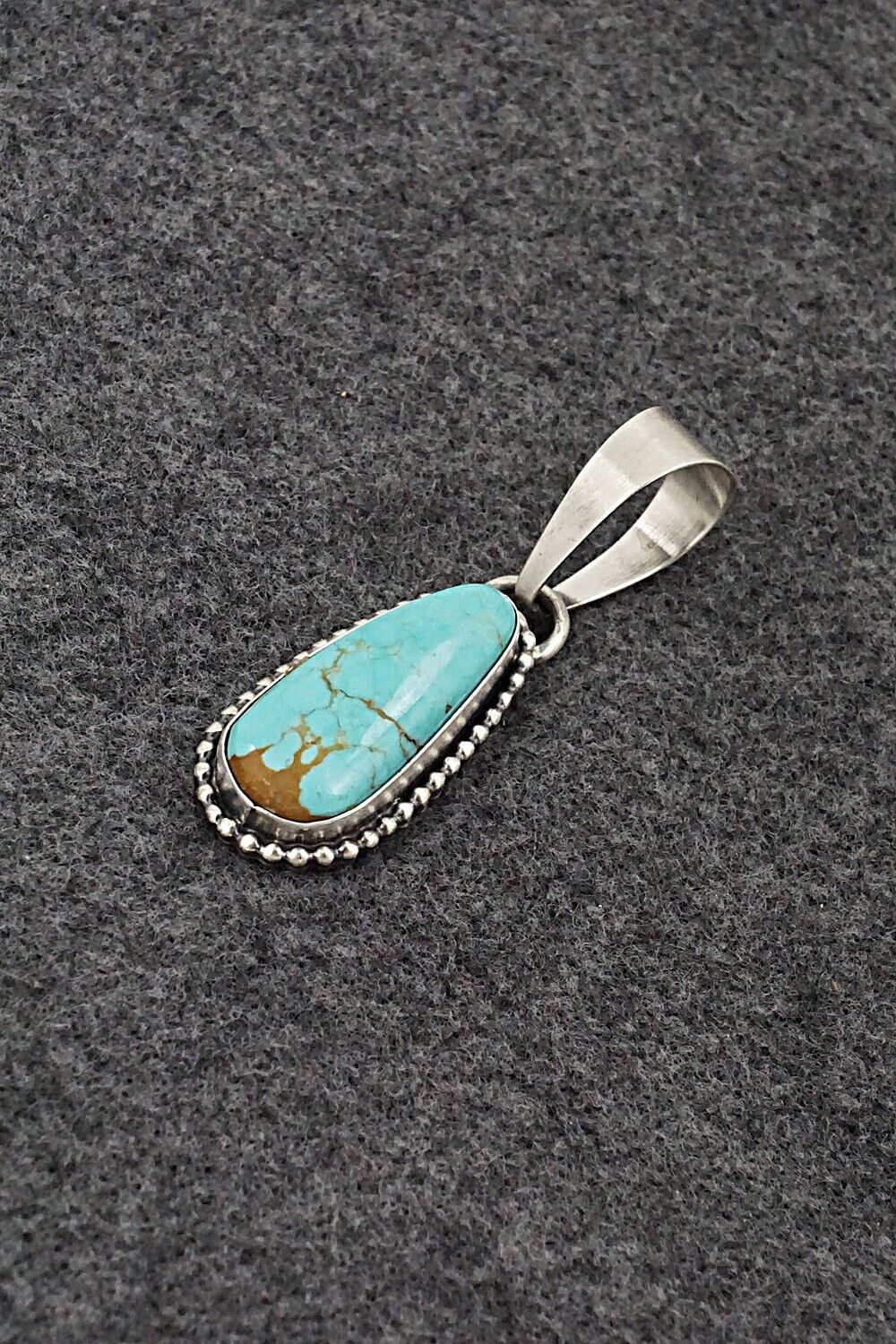 Turquoise & Sterling Silver Pendant - Randy Billy