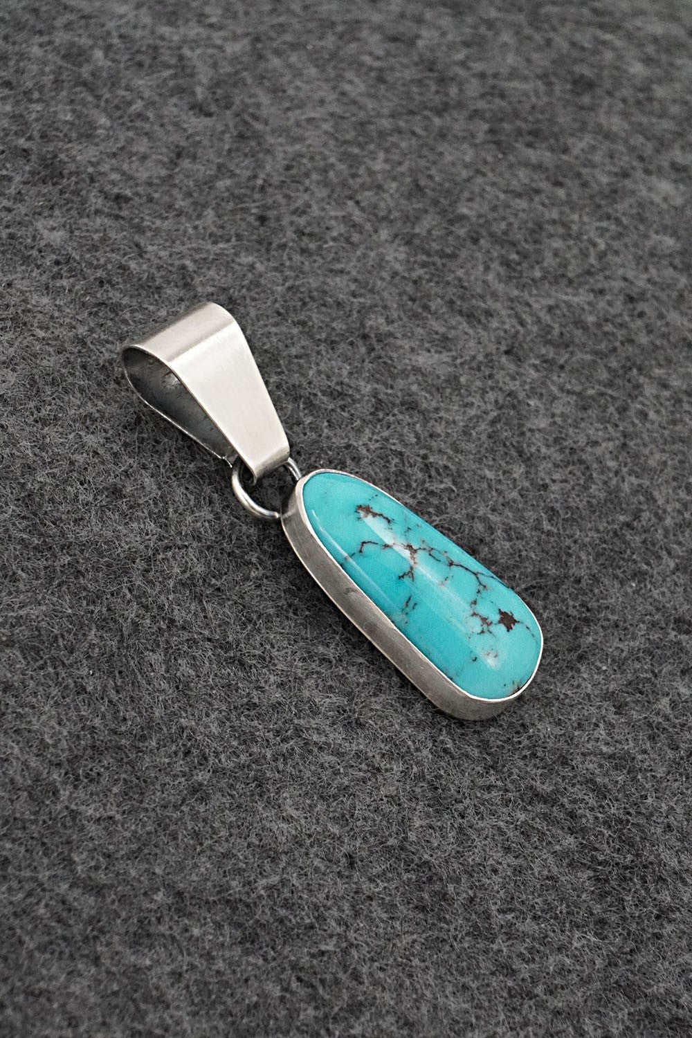 Turquoise & Sterling Silver Pendant - Rena Begay