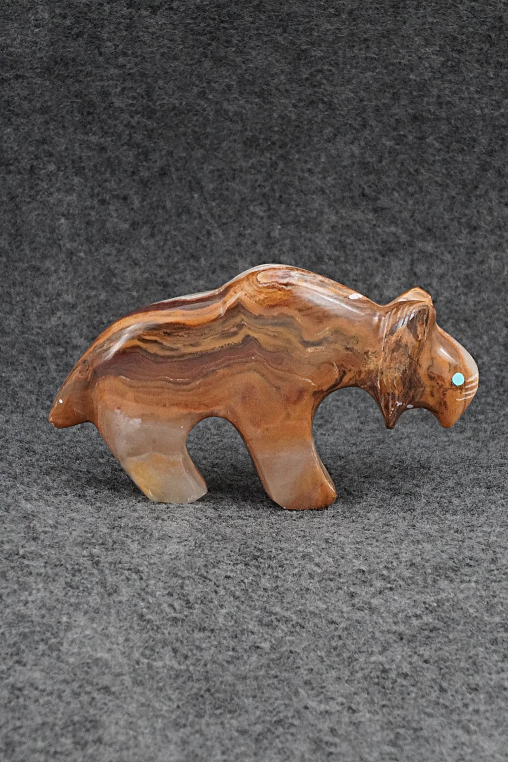 Bobcat Zuni Fetish Carving - Kenric Laiwakete