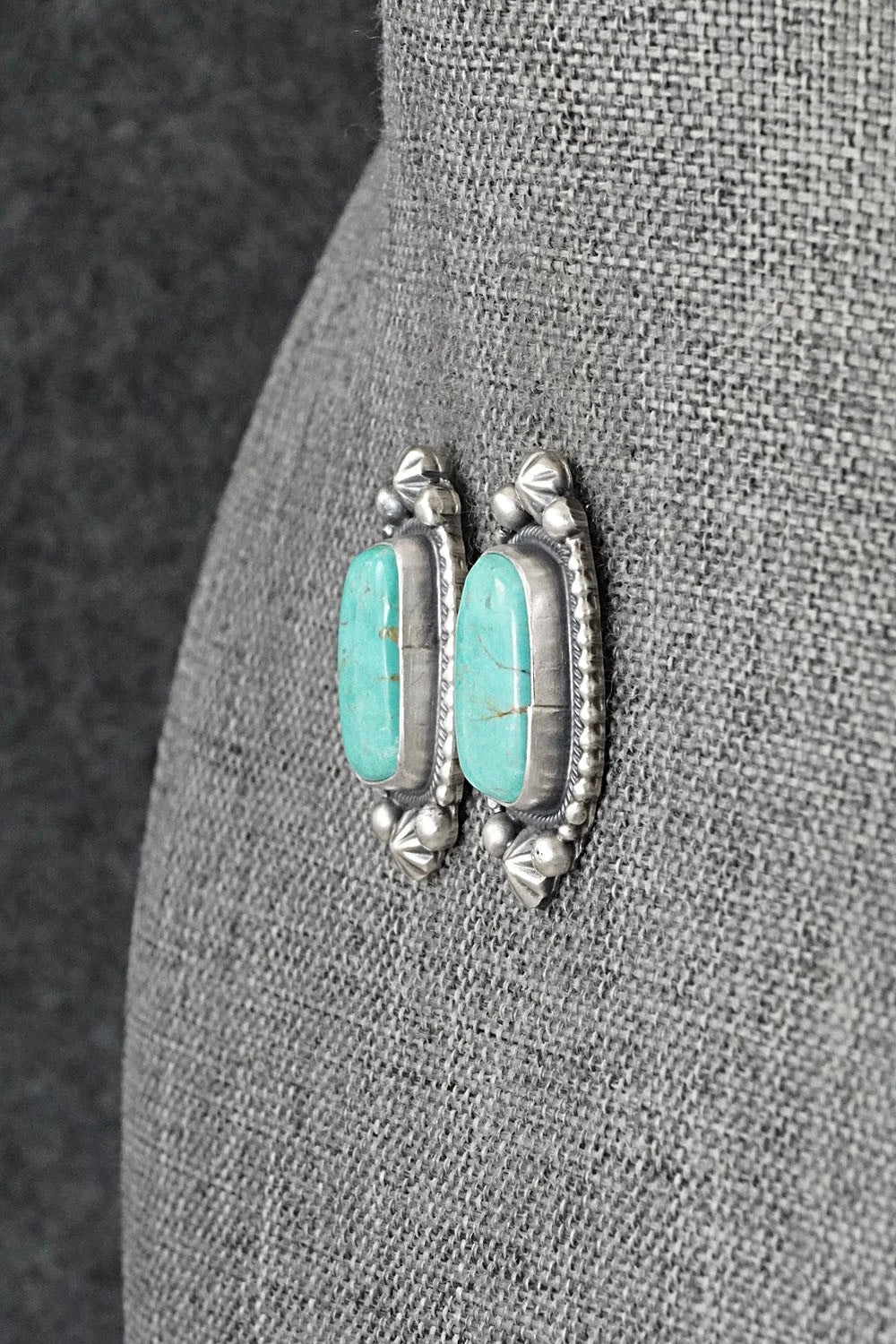 Turquoise & Sterling Silver Earrings - Darrin Livingston