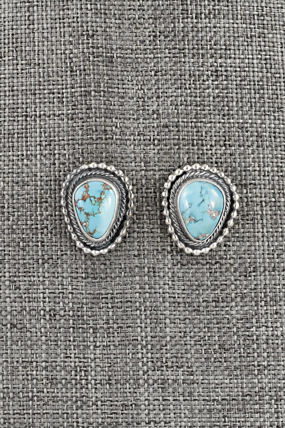 Turquoise & Sterling Silver Necklace and Earrings Set - Darrin Livingston