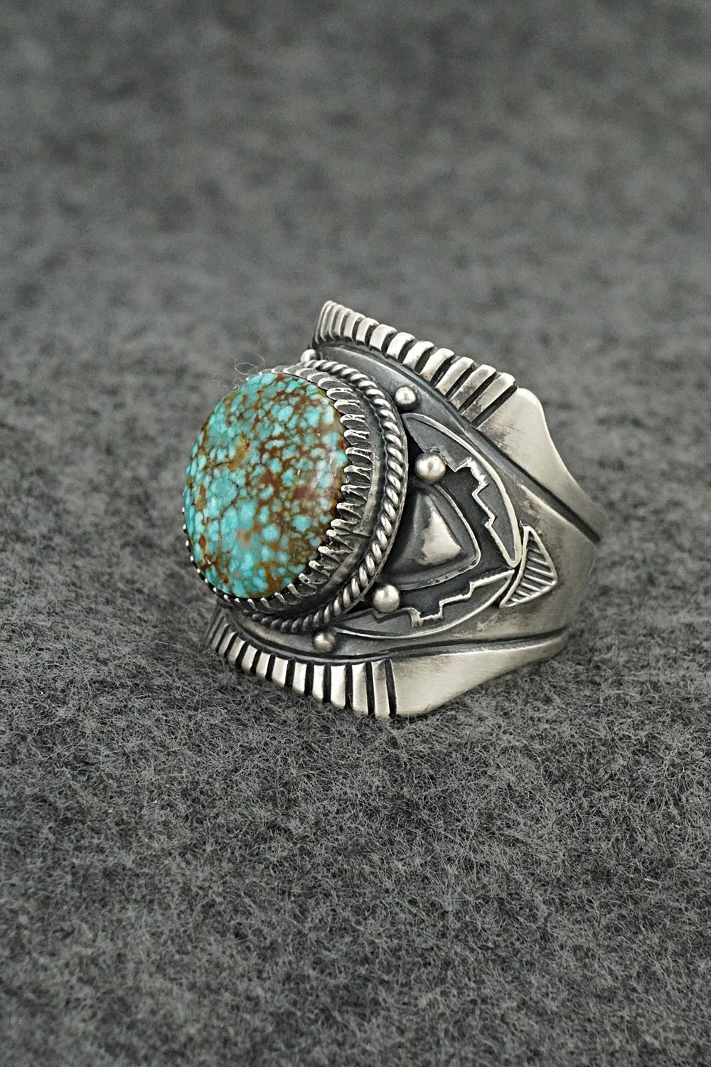 Turquoise & Sterling Silver Ring - Derrick Gordon - Size 13