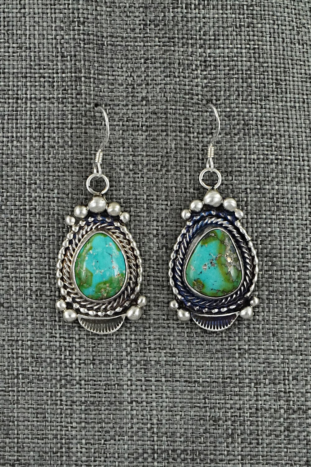Turquoise & Sterling Silver Squash Blossom Set - Tom Lewis