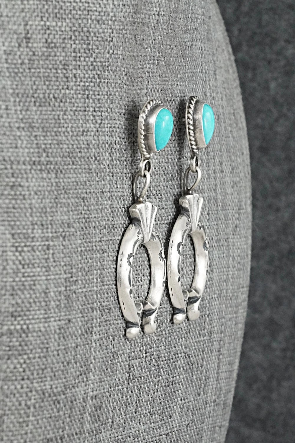 Turquoise & Sterling Silver Earrings - Sharon McCarthy