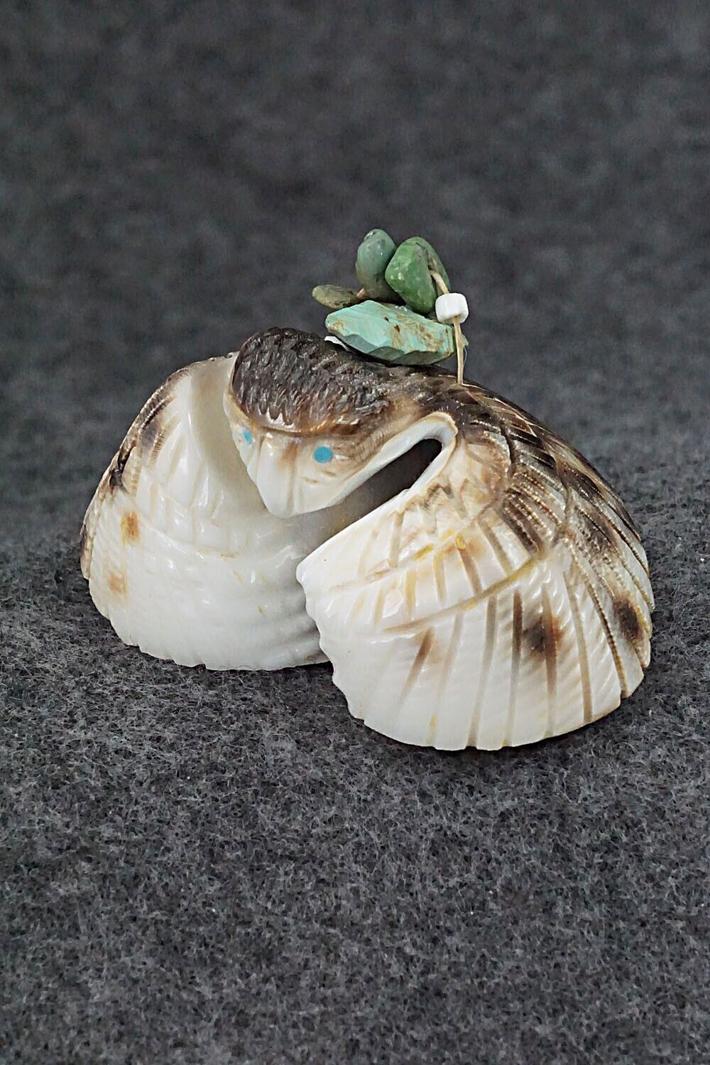 Owl Zuni Fetish Carving - Byrston Bowannie