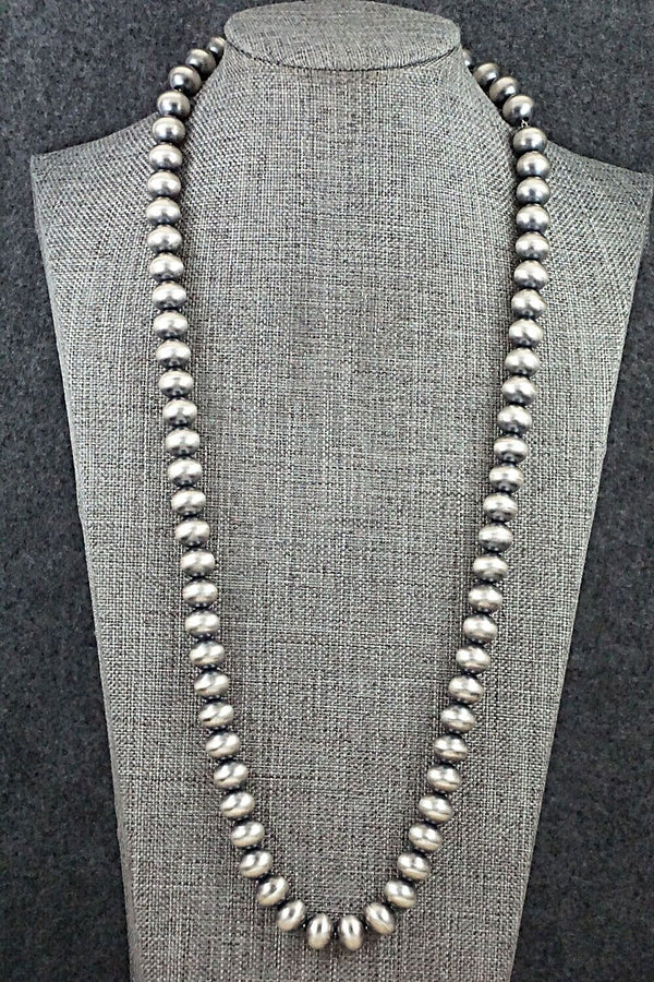 Sterling Silver Navajo Pearl Necklace - Bryannen Halwood