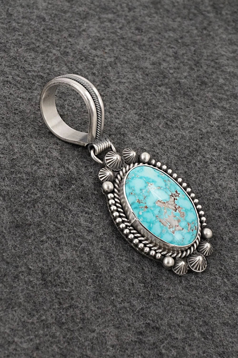 Turquoise & Sterling Silver Pendant - Michael Calladitto