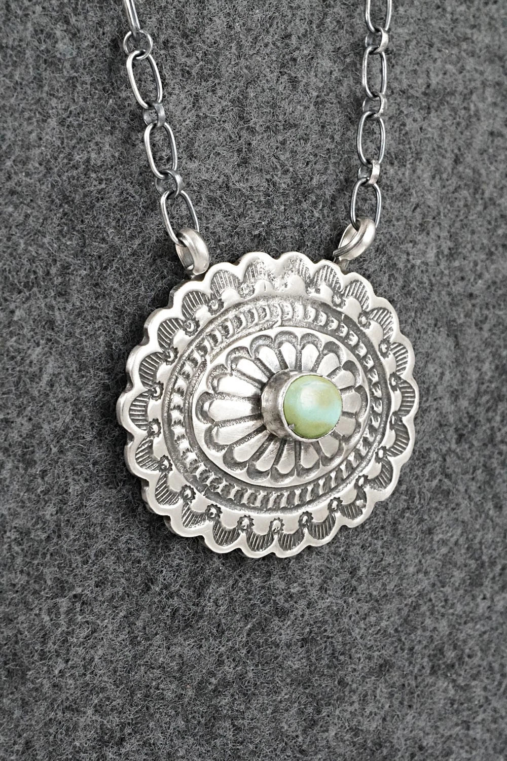 Turquoise & Sterling Silver Necklace - Adrienne Gordon