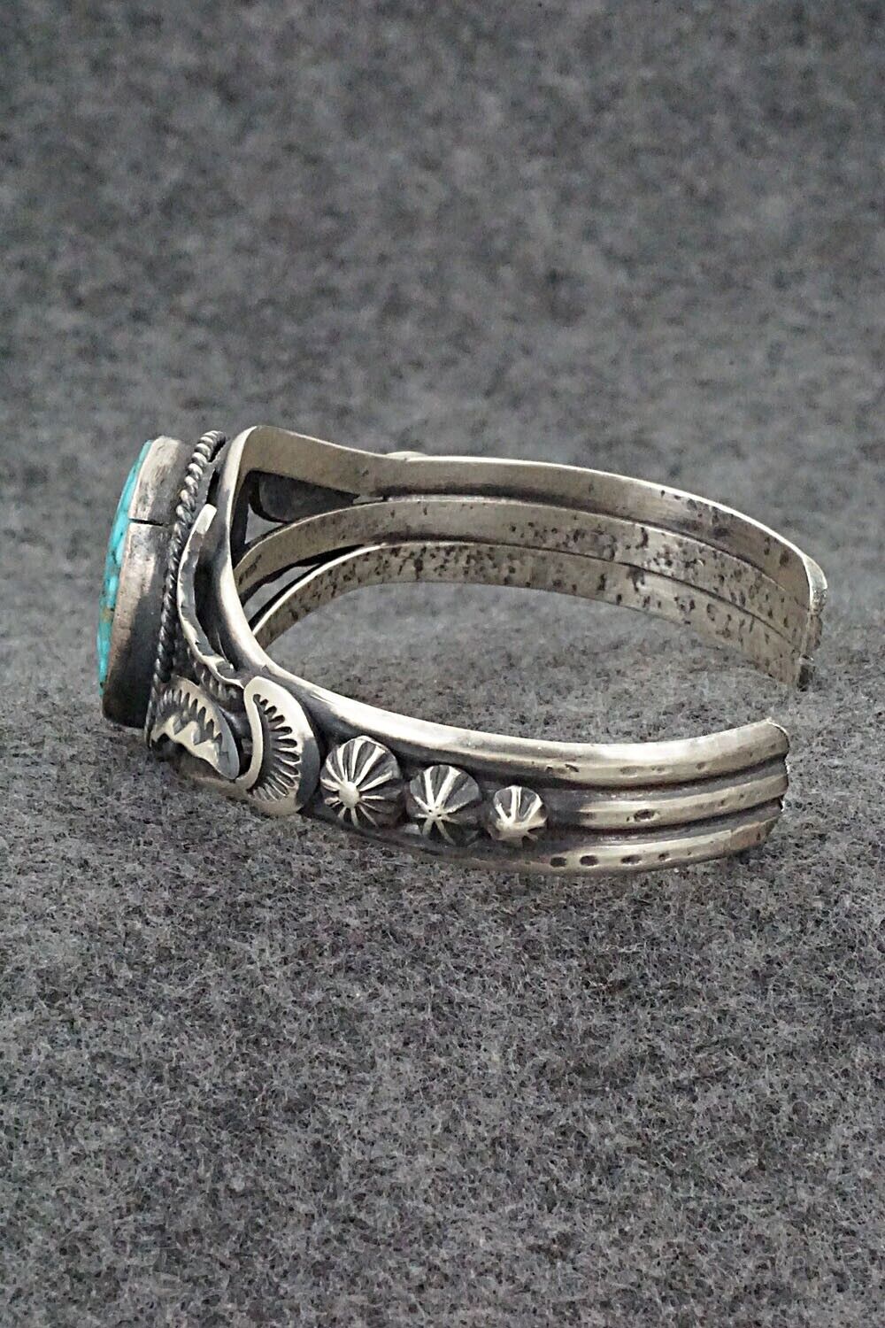 Turquoise & Sterling Silver Bracelet - Gilbert Tom