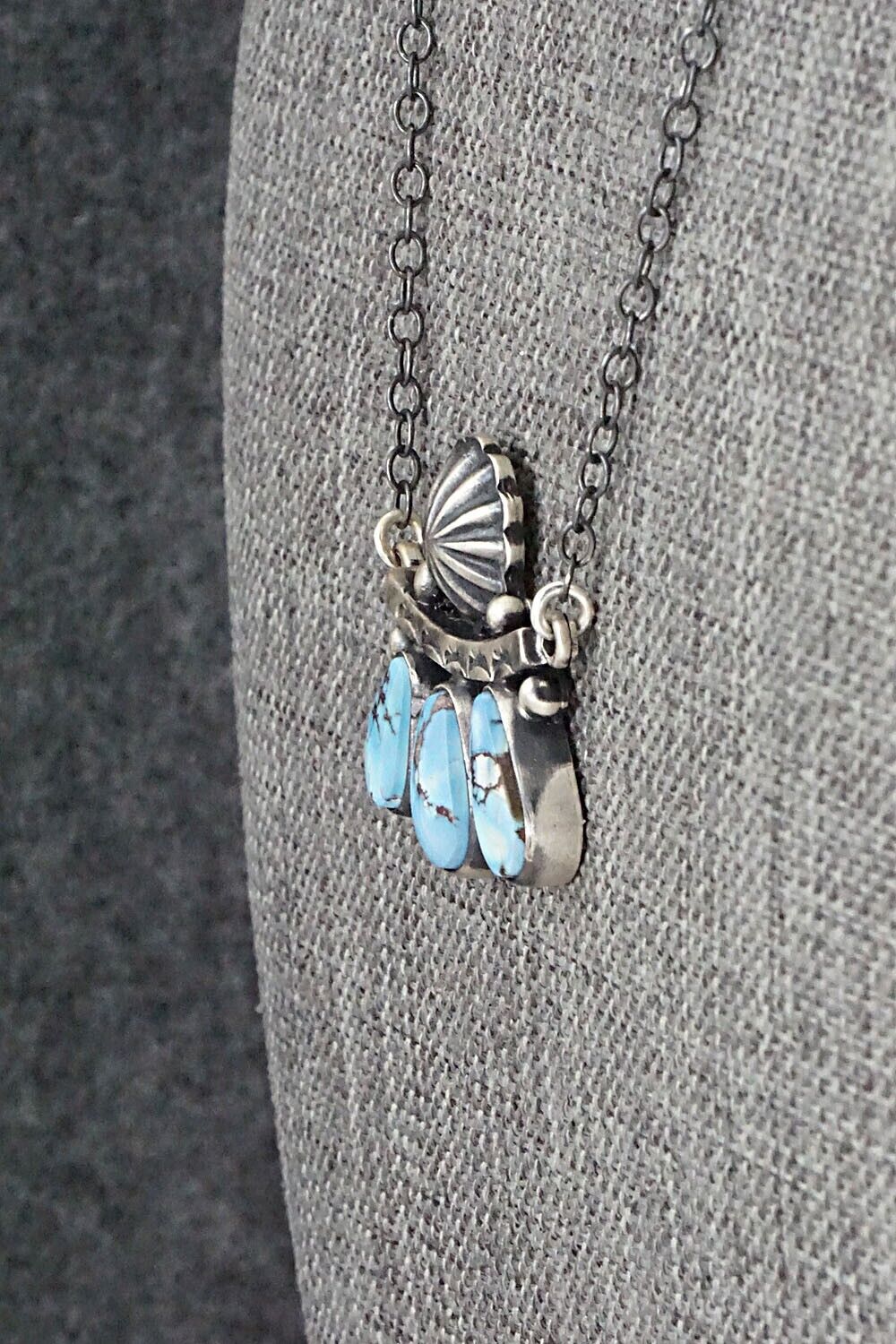 Turquoise & Sterling Silver Necklace - Loretta Delgarito