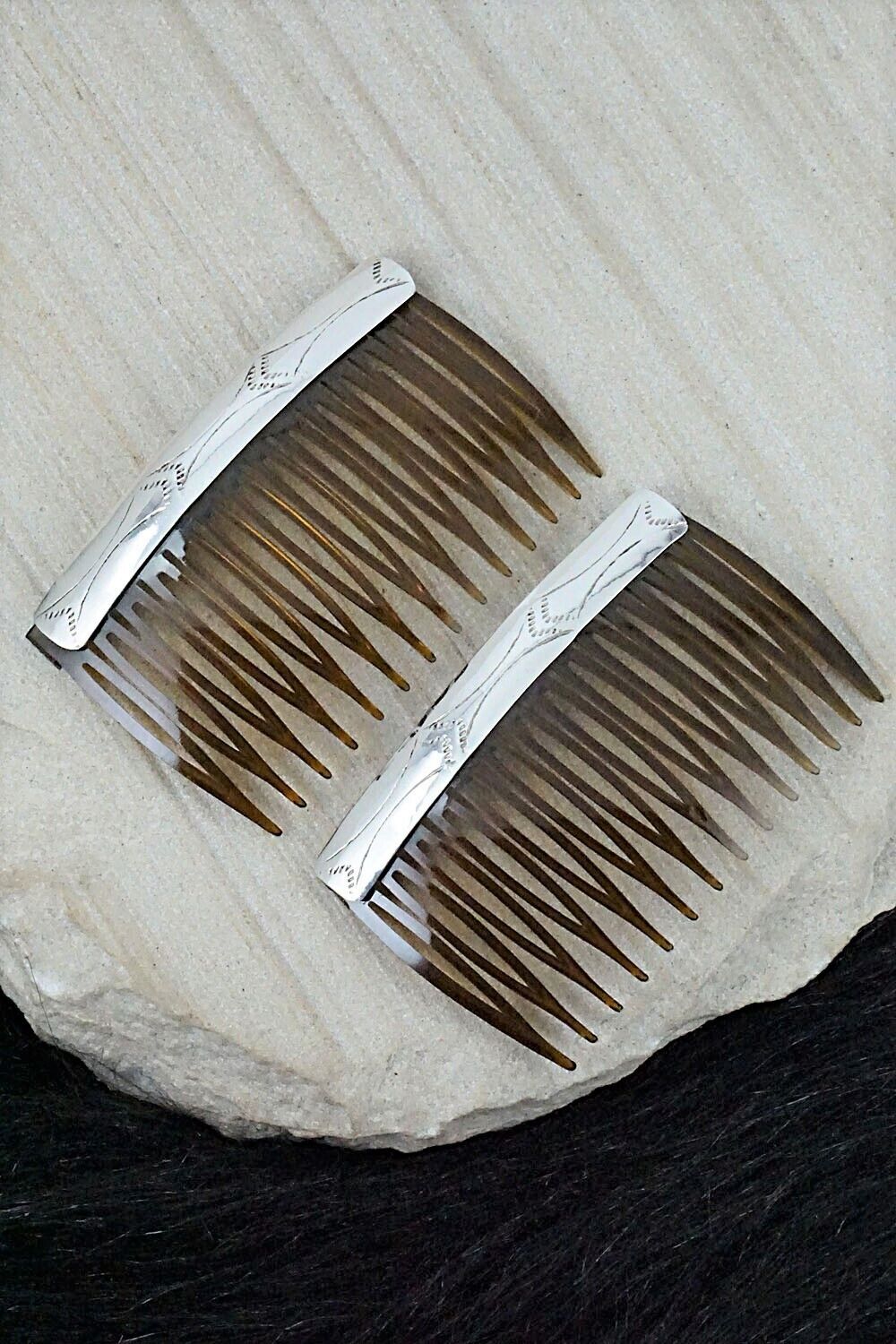 Sterling Silver Hair Combs - Randall Dalgai