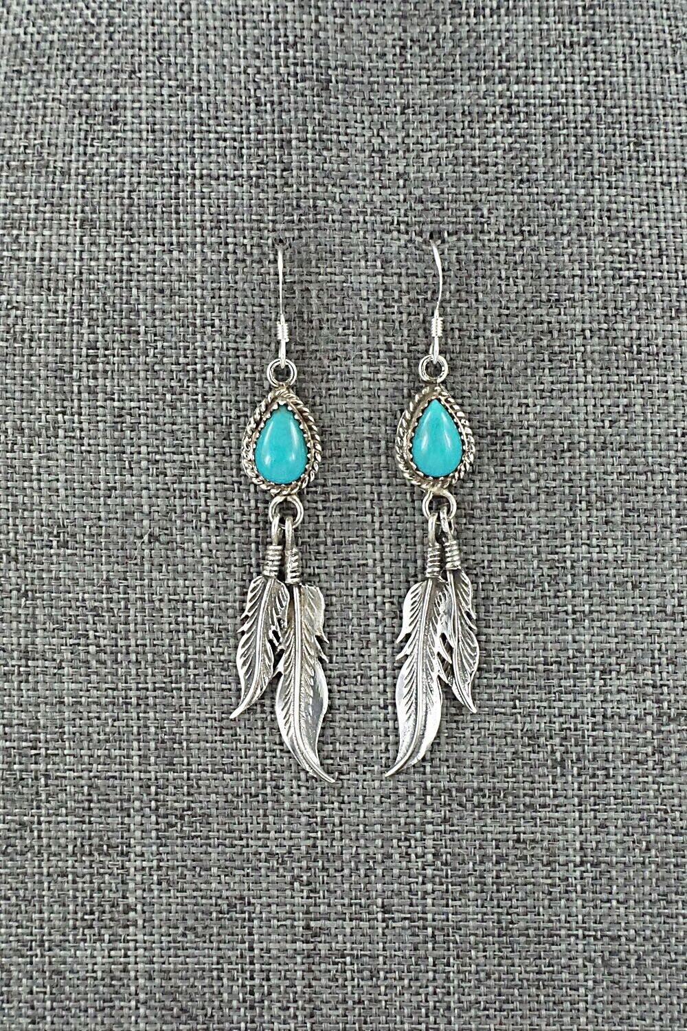 Turquoise & Sterling Silver Earrings - Genevieve Francisco