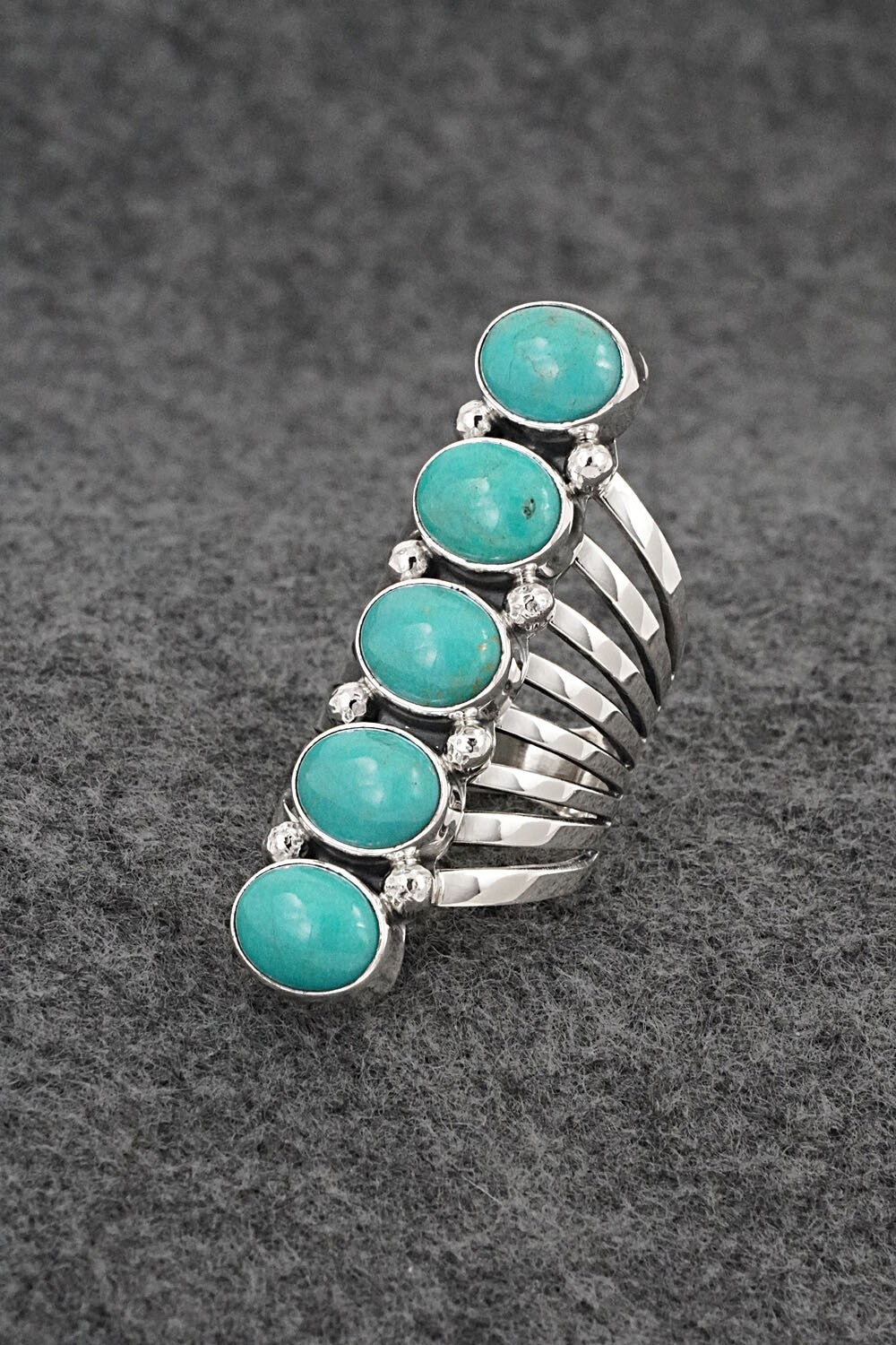 Turquoise & Sterling Silver Ring - Thomas Yazzie - Size 7