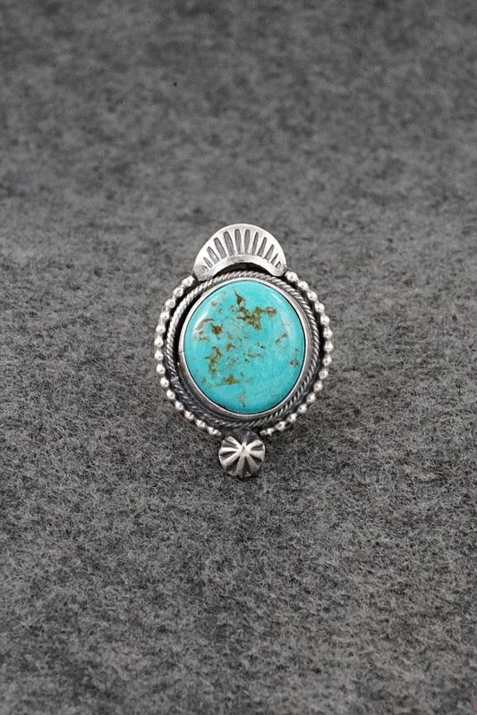 Turquoise & Sterling Silver Ring - Bobby Johnson - Size 6