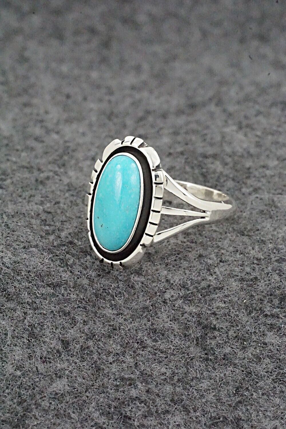 Turquoise & Sterling Silver Ring - Amos Begay - Size 9