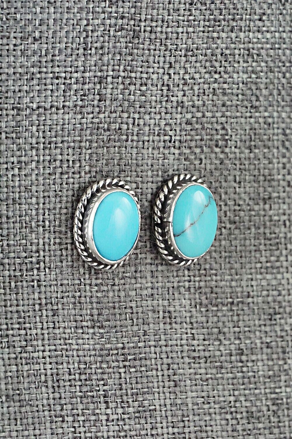 Turquoise & Sterling Silver Earrings - Marco Begaye