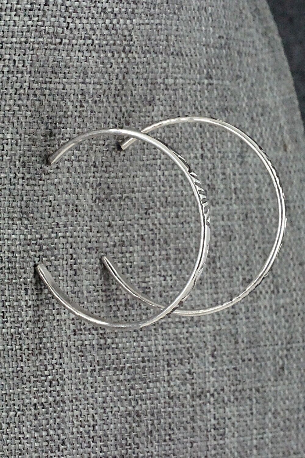 Sterling Silver Hoop Earrings - Elaine Tahe