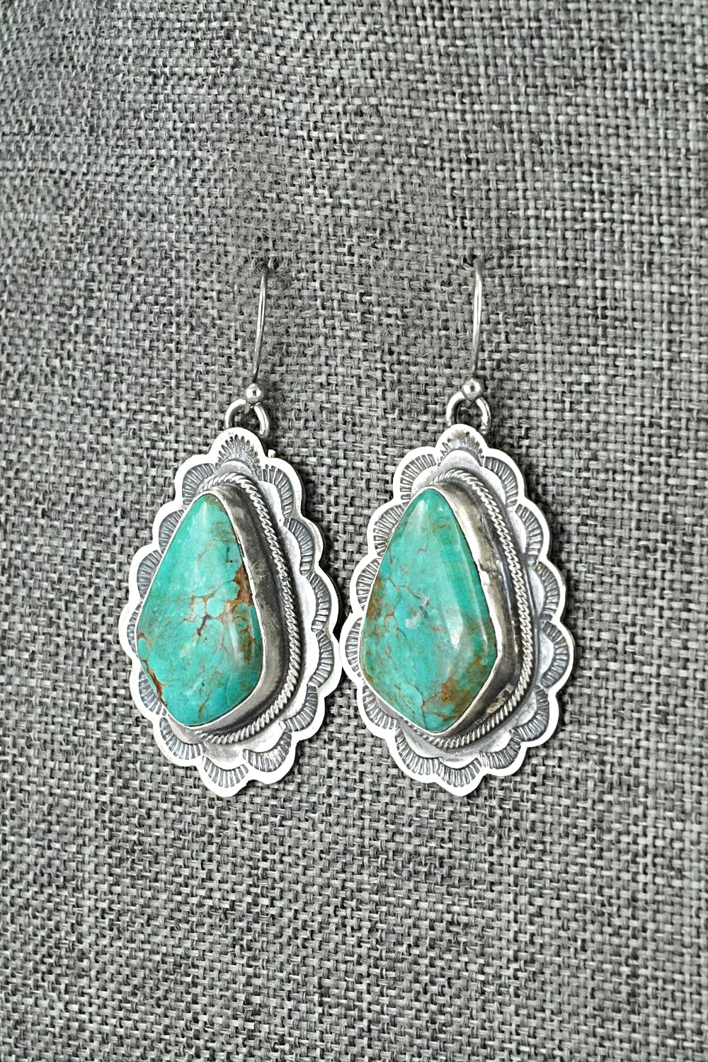 Turquoise & Sterling Silver Earrings - Bobby Johnson