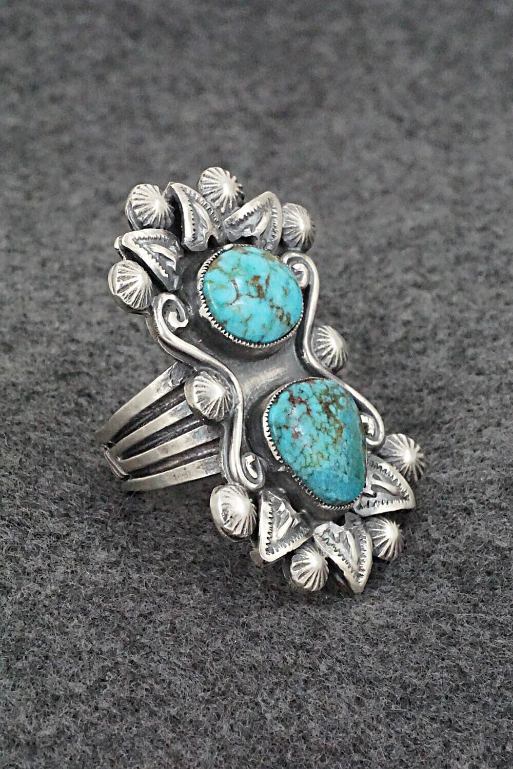 Turquoise & Sterling Silver Ring - Dexter Martinez - Size 8