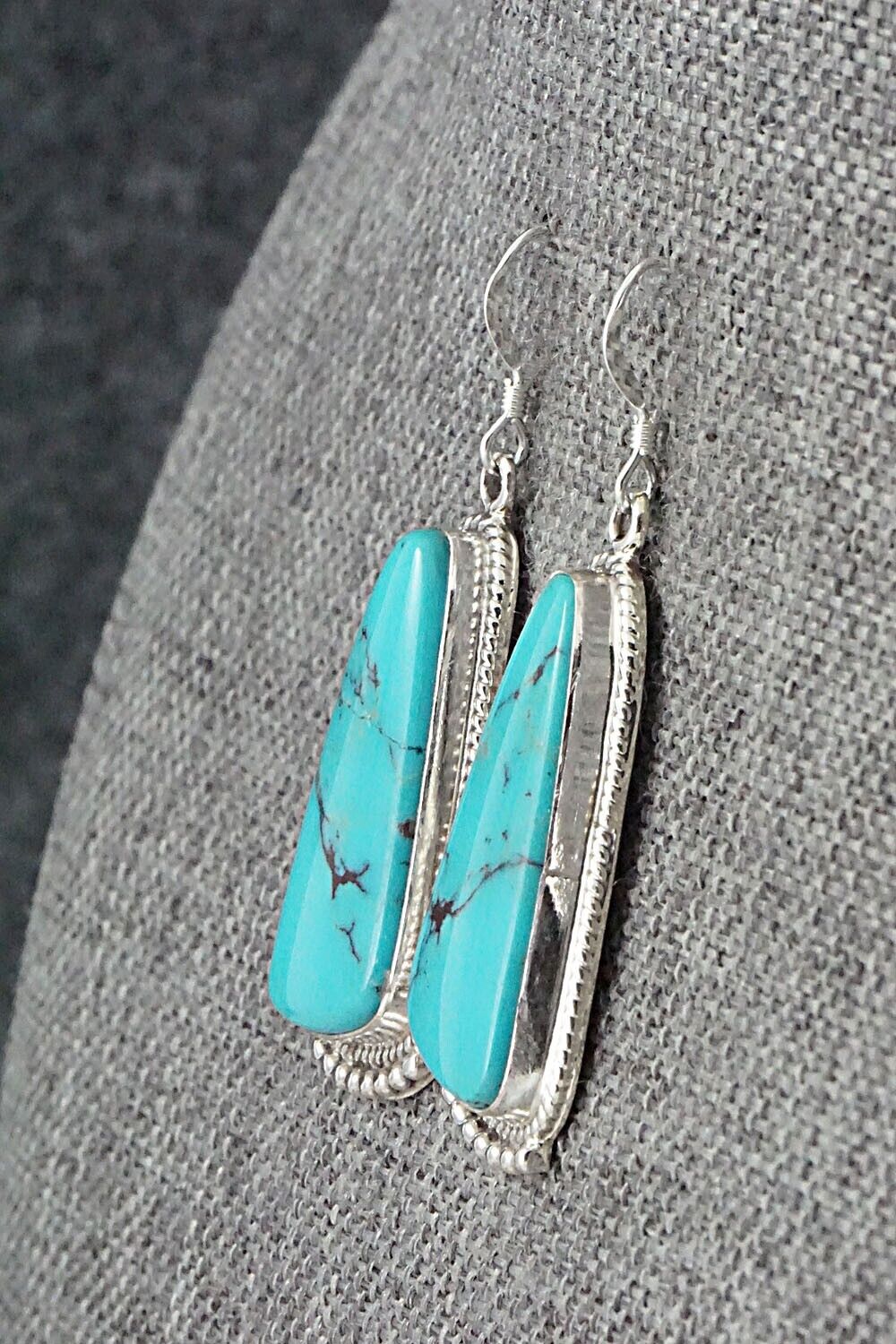 Turquoise & Sterling Silver Earrings - Verley Betone
