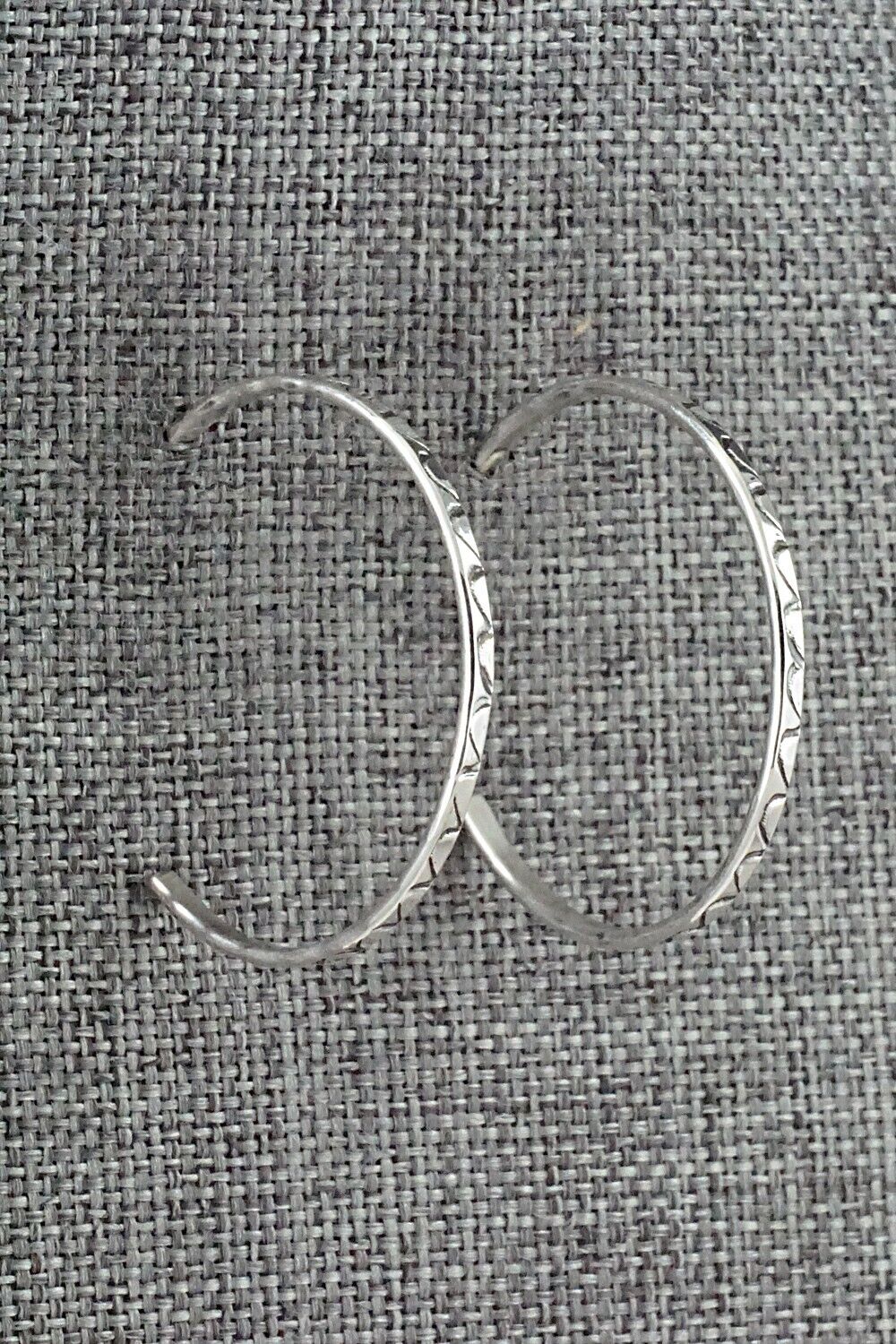Sterling Silver Hoop Earrings - Elaine Tahe
