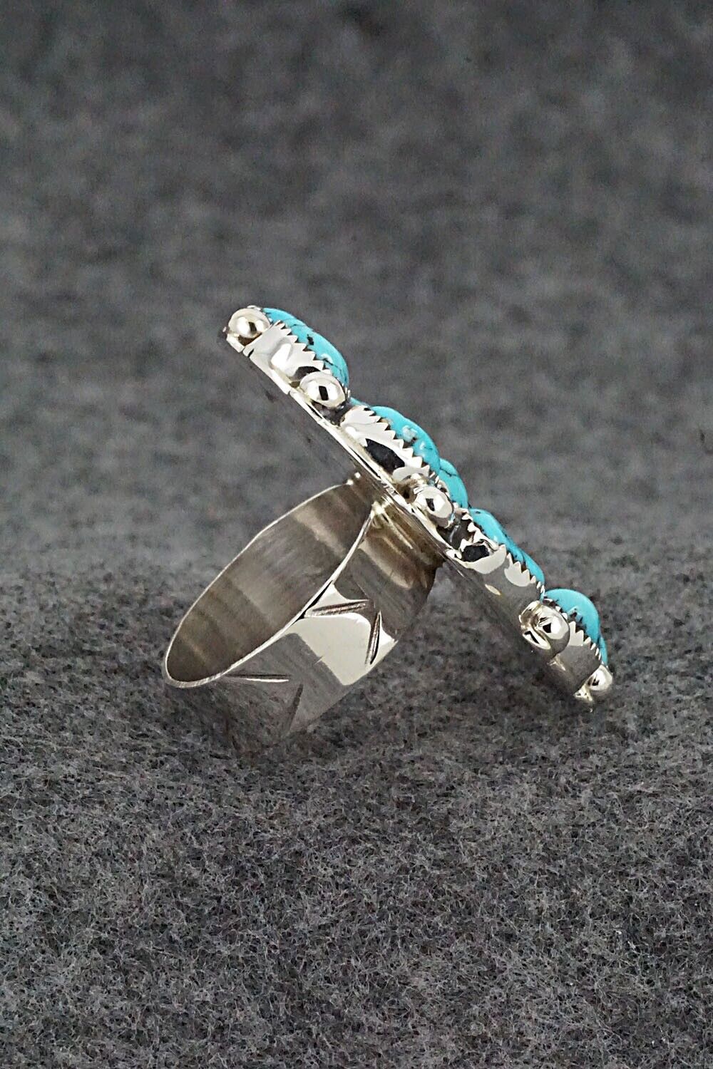 Turquoise and Sterling Silver Ring - Darlene Begay - Size 9