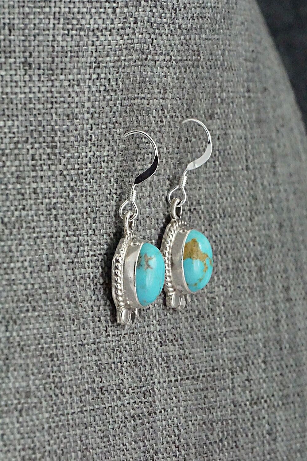 Turquoise and Sterling Silver Earrings - Sharon McCarthy