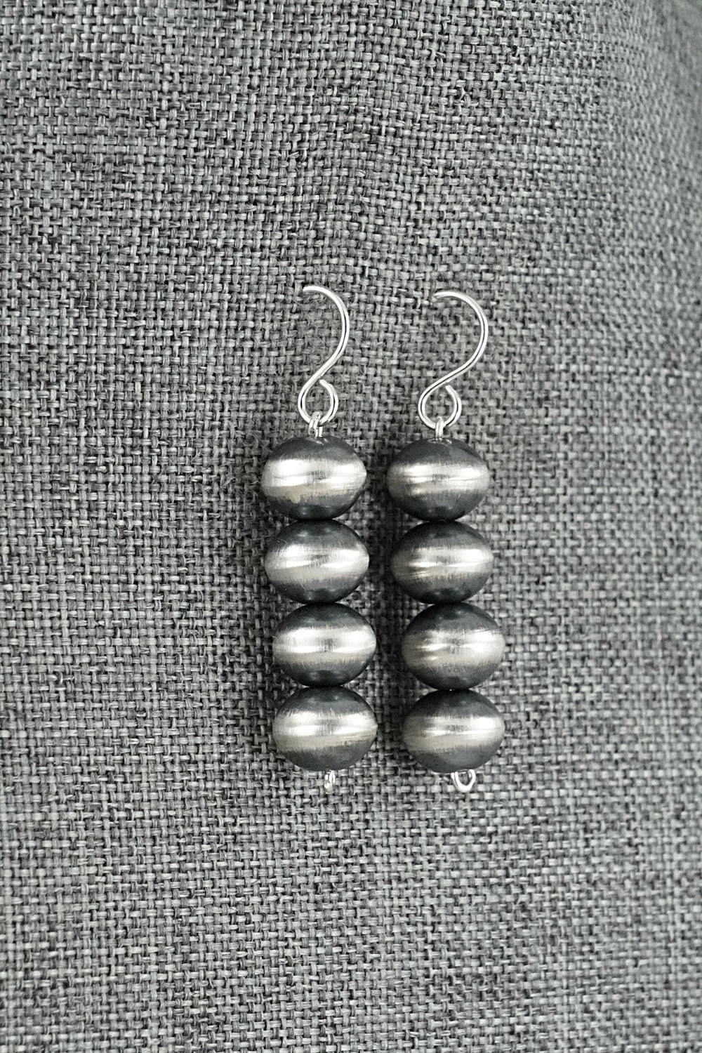 Sterling Silver Navajo Pearl Earrings - Crystal Haley