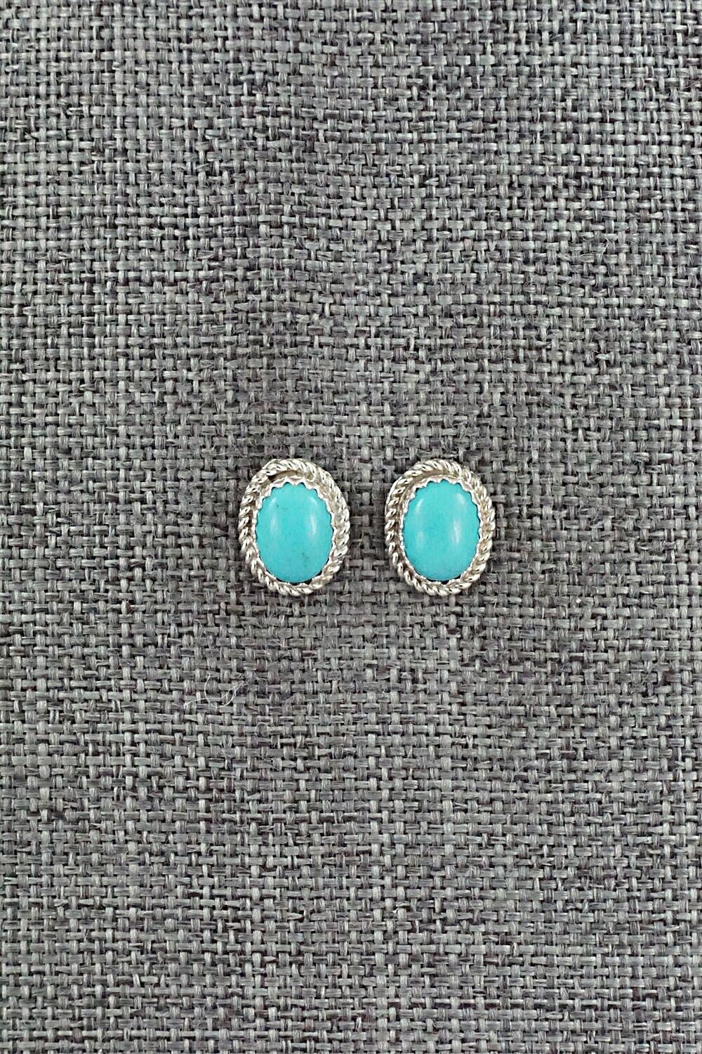 Turquoise & Sterling Silver Earrings - Sally Arviso