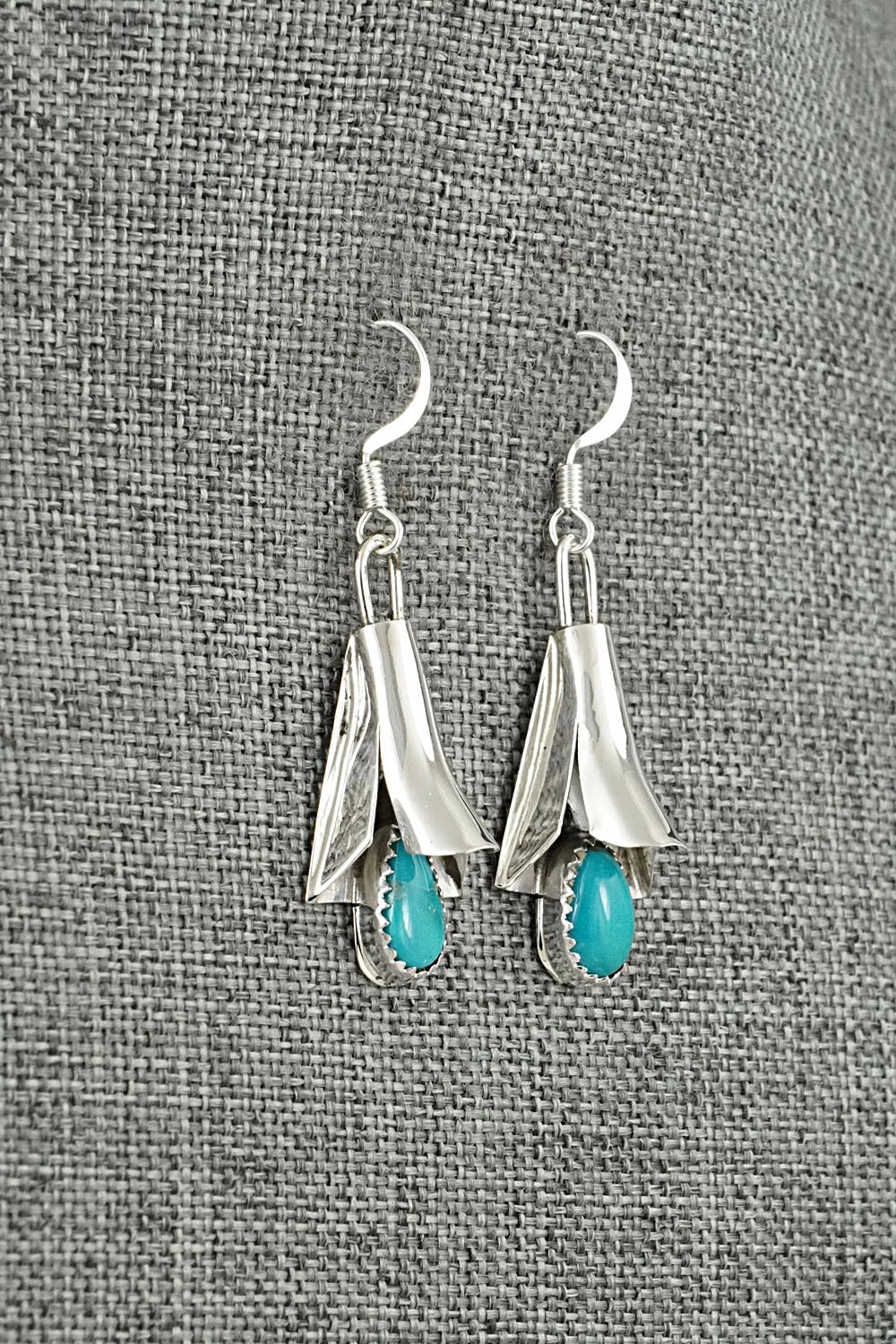 Turquoise & Sterling Silver Earrings - Louise Yazzie