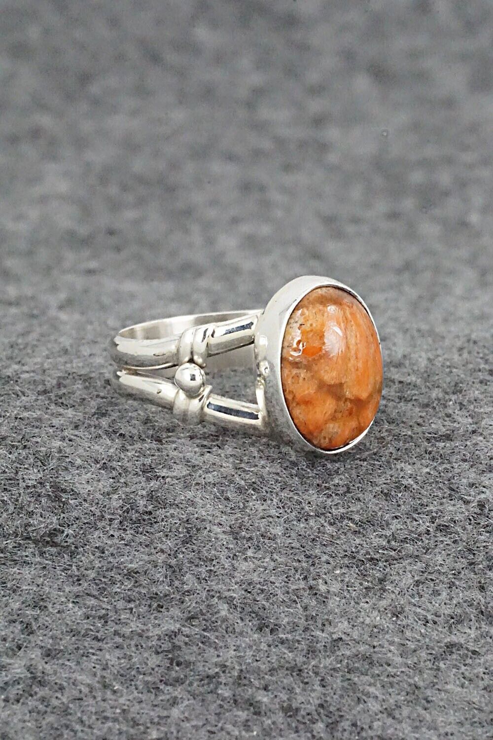 Sponge Coral & Sterling Silver Ring - Andrew Vandever - Size 7.75